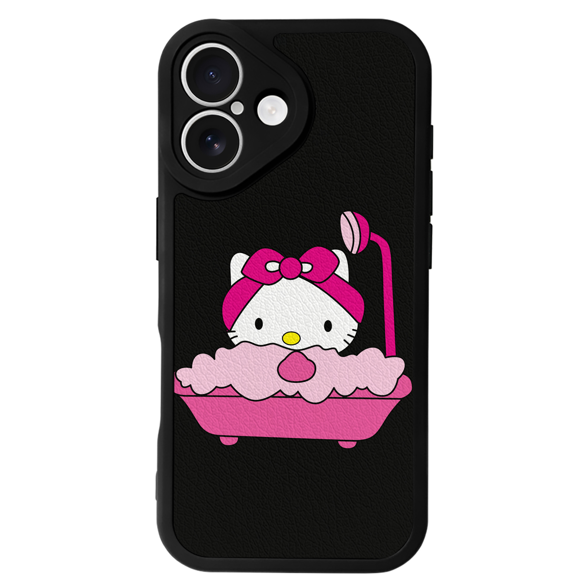 （画像用） Hello Kitty ハローキティ 【iPhone 16シリーズ対応】シリコンスマホケース（レザー調） 材質：シリコン